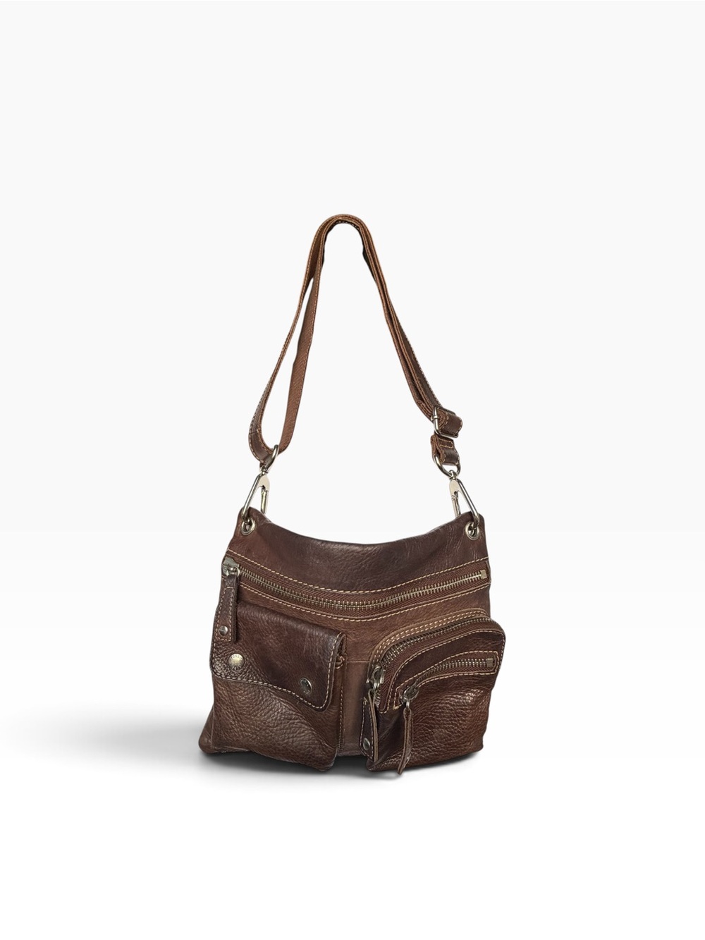 Fossil Sutter leather pocket convertible crossbody purse bag
